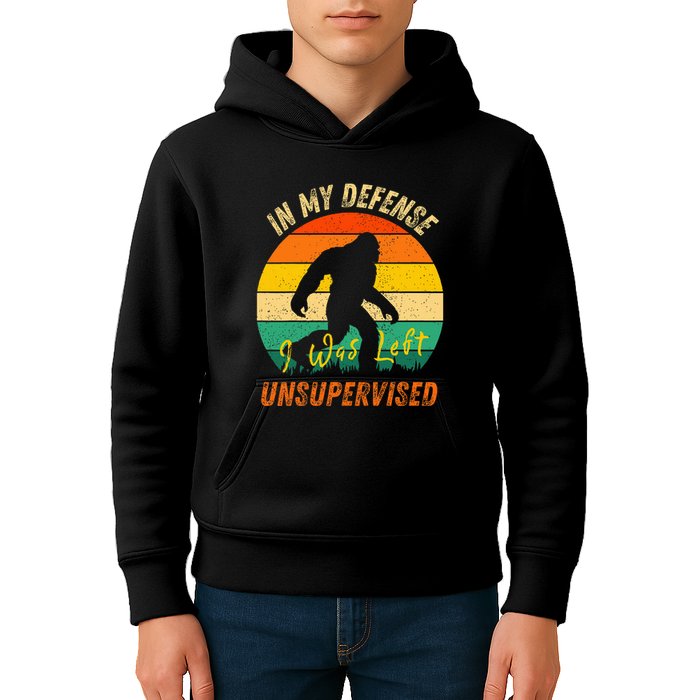 In My Defense I Was Left Unsupervised Gorilla Kids Hoodie