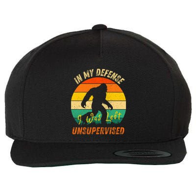 In My Defense I Was Left Unsupervised Gorilla Wool Snapback Cap