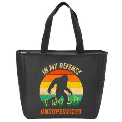 In My Defense I Was Left Unsupervised Gorilla Zip Tote Bag