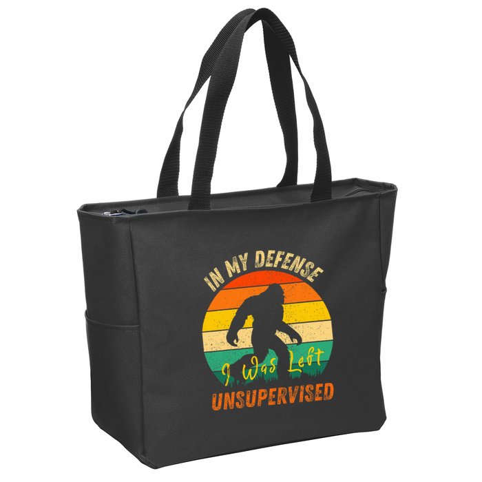 In My Defense I Was Left Unsupervised Gorilla Zip Tote Bag