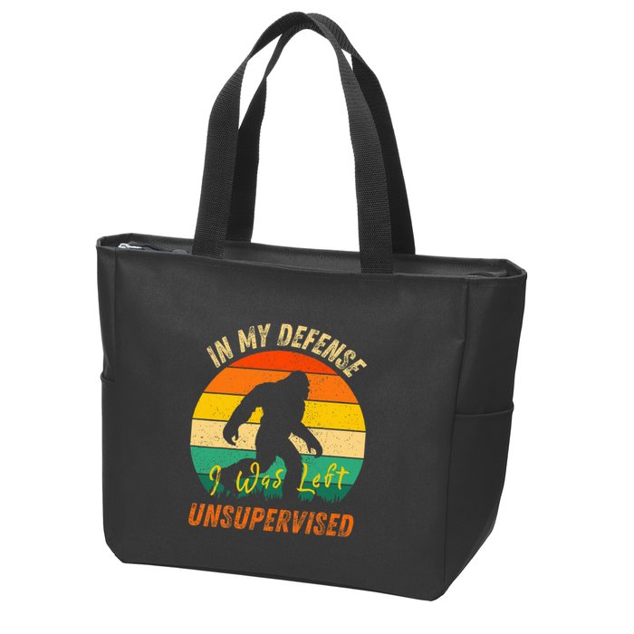 In My Defense I Was Left Unsupervised Gorilla Zip Tote Bag