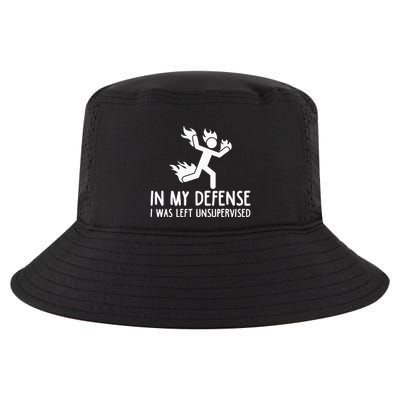 In My Defense I Was Left Unsupervised Cool Comfort Performance Bucket Hat