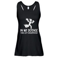 In My Defense I Was Left Unsupervised Ladies Essential Flowy Tank