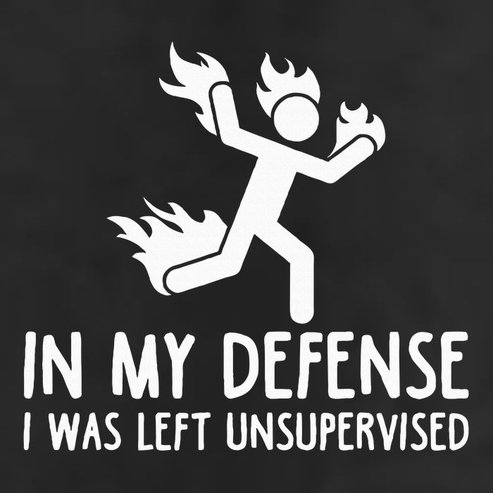 In My Defense I Was Left Unsupervised Crop Fleece Hoodie
