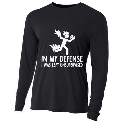 In My Defense I Was Left Unsupervised Cooling Performance Long Sleeve Crew