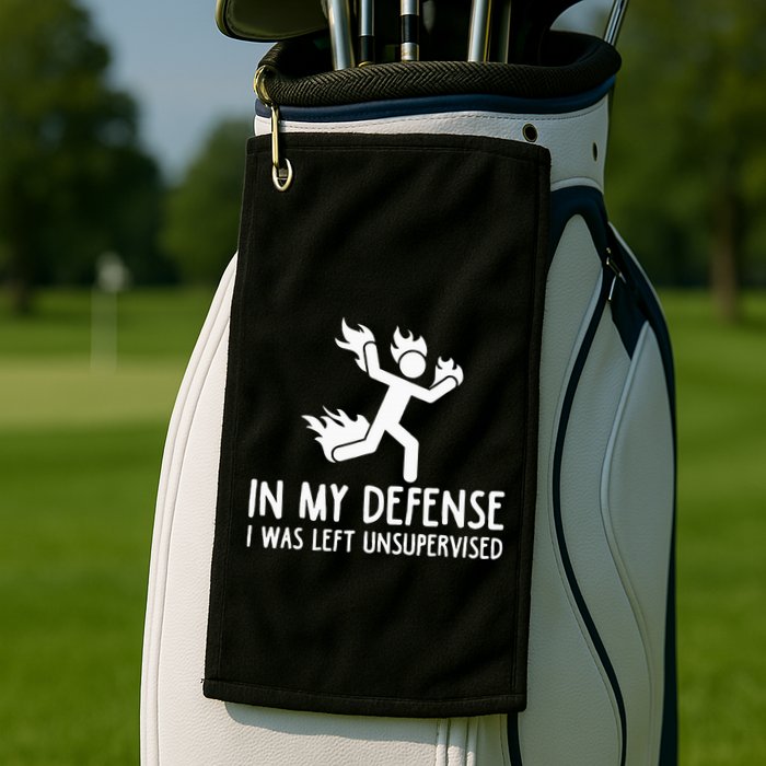 In My Defense I Was Left Unsupervised Golf Towel