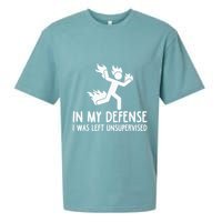 In My Defense I Was Left Unsupervised Sueded Cloud Jersey T-Shirt