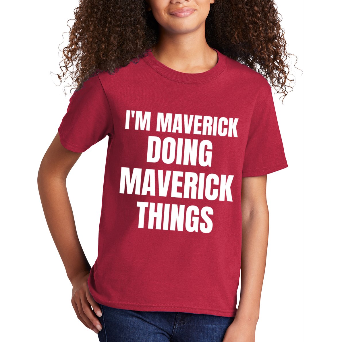 IM Maverick Doing Maverick Things Funny Birthday Gift Idea Kids T-Shirt