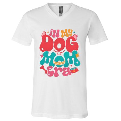 In My Dog Mom Era Funny Dog Lover V-Neck T-Shirt