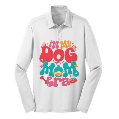 In My Dog Mom Era Funny Dog Lover Silk Touch Performance Long Sleeve Polo