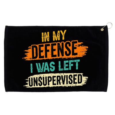In My Defense I Was Left Unsupervised Sarcasm Sarcastic Grommeted Golf Towel
