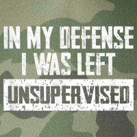 In My Defense I Was Left Unsupervised Cool Funny Legacy Tie Dye Trucker Hat