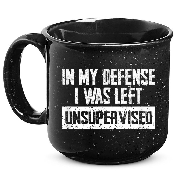 In My Defense I Was Left Unsupervised Cool Funny 15oz Campfire Ceramic Mug