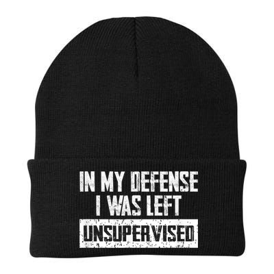 In My Defense I Was Left Unsupervised Cool Funny Beanie