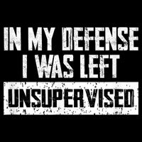 In My Defense I Was Left Unsupervised Cool Funny Poster