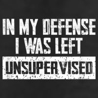 In My Defense I Was Left Unsupervised Cool Funny 25L Jumbo Tote