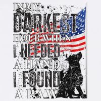 In My Darkest Hour I Reached For A Hand Found A Paw , Grey Full-Length Apron With Pockets