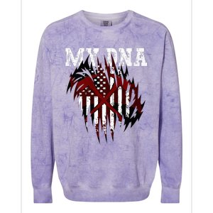 In My Dna Ripped Design Braveheart Firefighters Colorblast Crewneck Sweatshirt