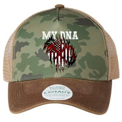 In My Dna Ripped Design Braveheart Firefighters Legacy Tie Dye Trucker Hat