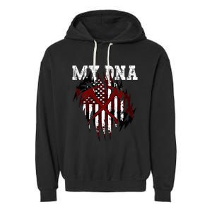 In My Dna Ripped Design Braveheart Firefighters Garment-Dyed Fleece Hoodie