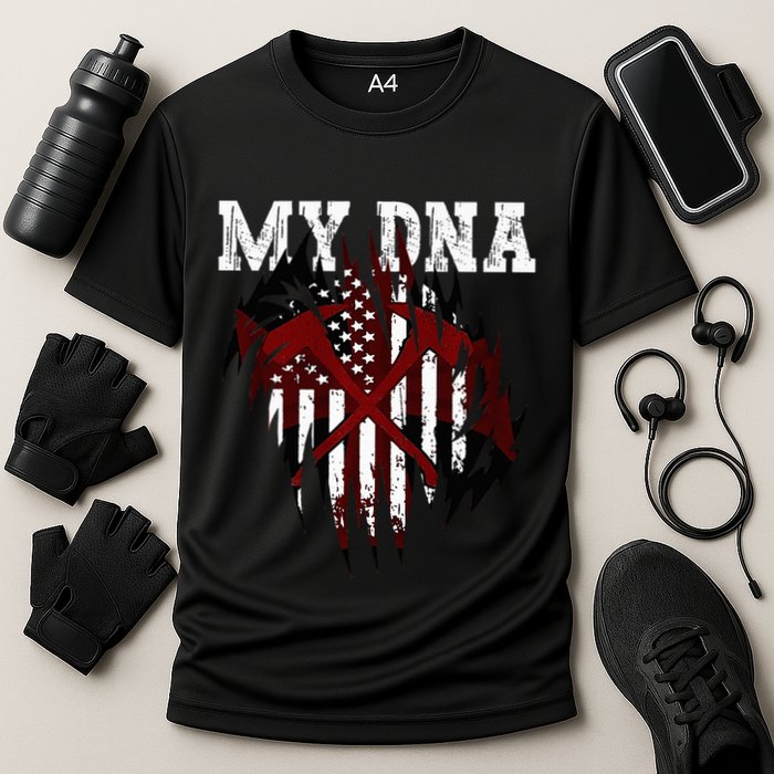 In My Dna Ripped Design Braveheart Firefighters Cooling Performance Crew T-Shirt