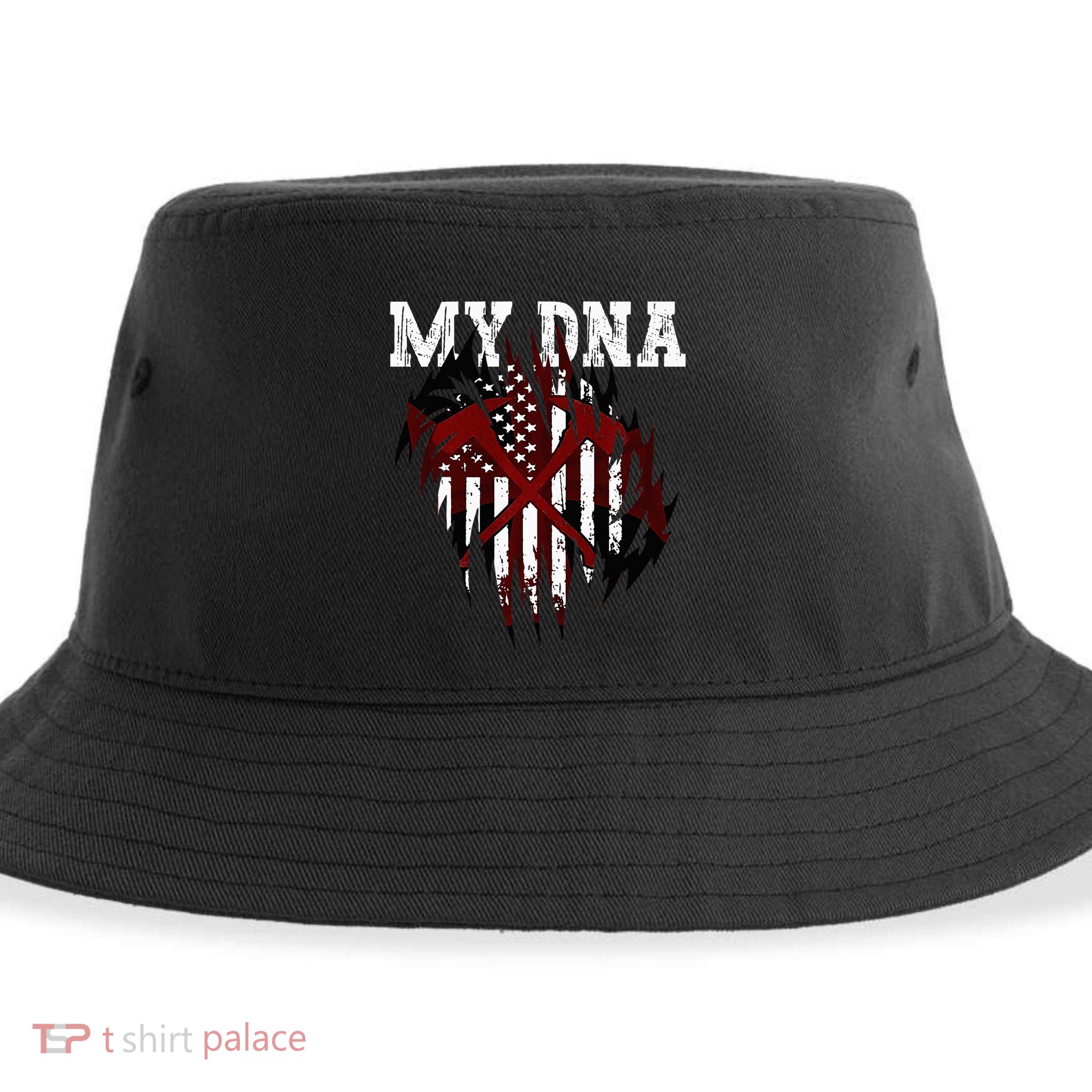 In My Dna Ripped Design Braveheart Firefighters Sustainable Bucket Hat