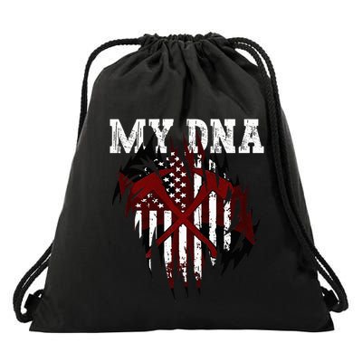 In My Dna Ripped Design Braveheart Firefighters Drawstring Bag