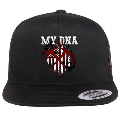 In My Dna Ripped Design Braveheart Firefighters Flatbill Hat
