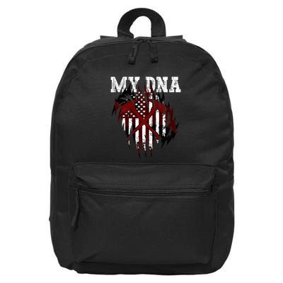In My Dna Ripped Design Braveheart Firefighters 16 in Basic Backpack