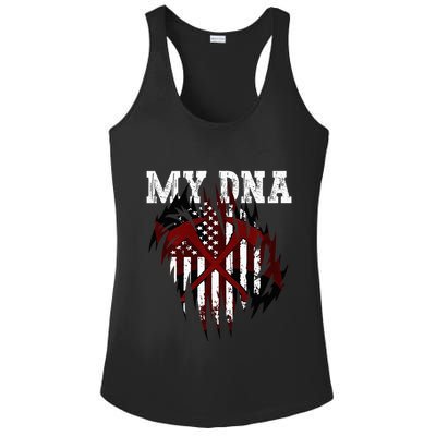In My Dna Ripped Design Braveheart Firefighters Ladies PosiCharge Competitor Racerback Tank