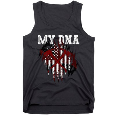 In My Dna Ripped Design Braveheart Firefighters Tank Top