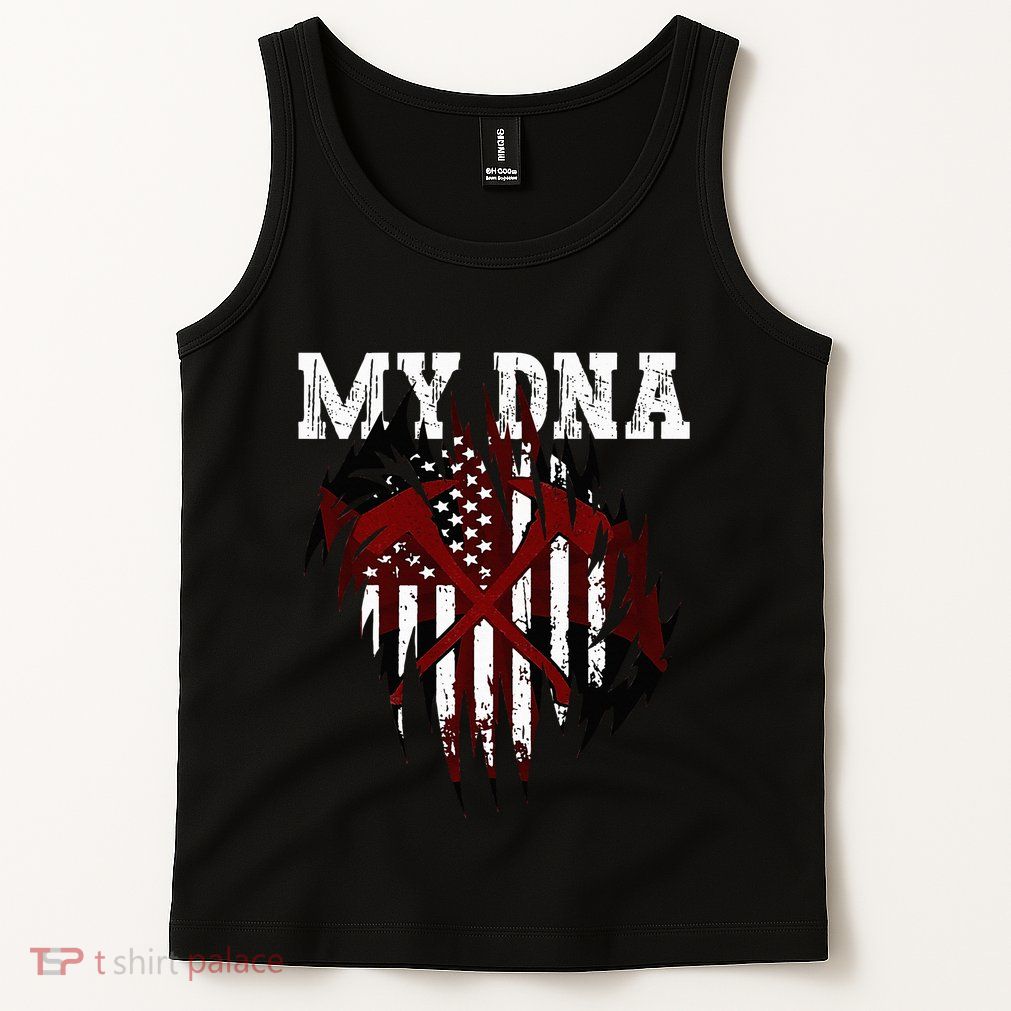 In My Dna Ripped Design Braveheart Firefighters Tank Top