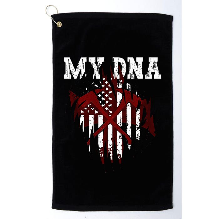 In My Dna Ripped Design Braveheart Firefighters Golf Towel