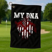 In My Dna Ripped Design Braveheart Firefighters Golf Towel