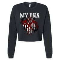 In My Dna Ripped Design Braveheart Firefighters Cropped Pullover Crew