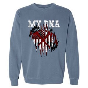 In My Dna Ripped Design Braveheart Firefighters Garment-Dyed Sweatshirt