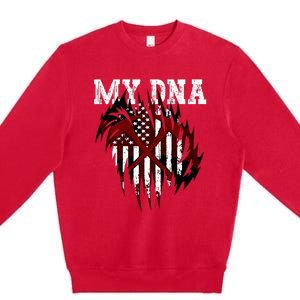 In My Dna Ripped Design Braveheart Firefighters Premium Crewneck Sweatshirt