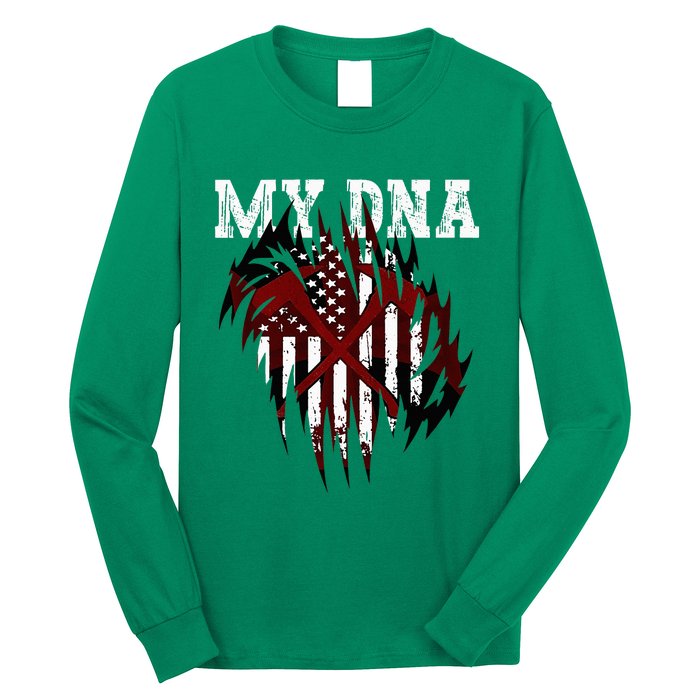 In My Dna Ripped Design Braveheart Firefighters Long Sleeve Shirt