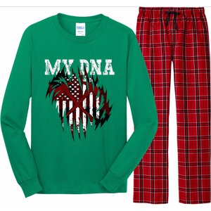 In My Dna Ripped Design Braveheart Firefighters Long Sleeve Pajama Set