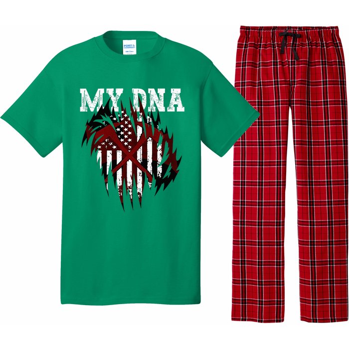 In My Dna Ripped Design Braveheart Firefighters Pajama Set