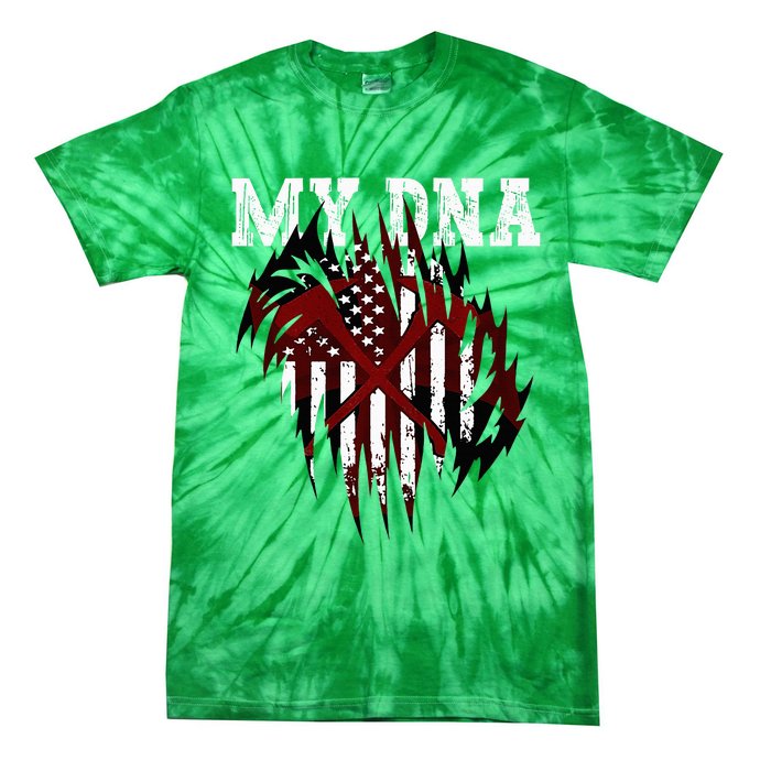 In My Dna Ripped Design Braveheart Firefighters Tie-Dye T-Shirt