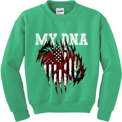 In My Dna Ripped Design Braveheart Firefighters Kids Sweatshirt