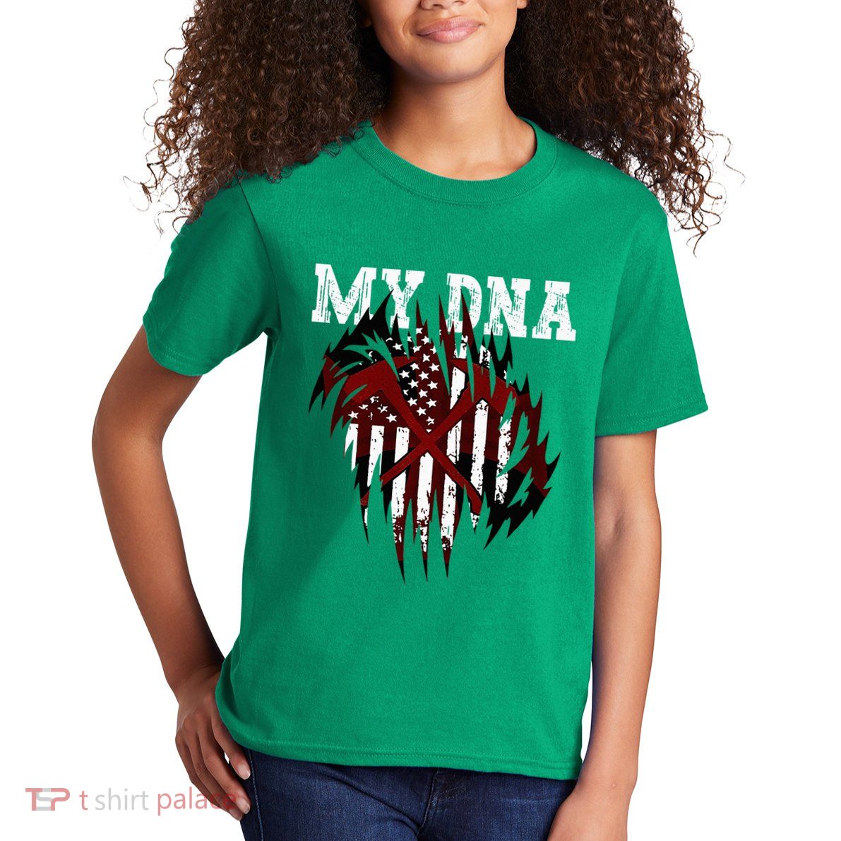 In My Dna Ripped Design Braveheart Firefighters Kids T-Shirt
