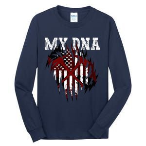 In My Dna Ripped Design Braveheart Firefighters Tall Long Sleeve T-Shirt