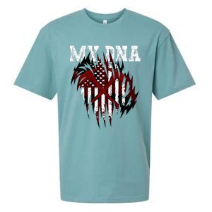 In My Dna Ripped Design Braveheart Firefighters Sueded Cloud Jersey T-Shirt