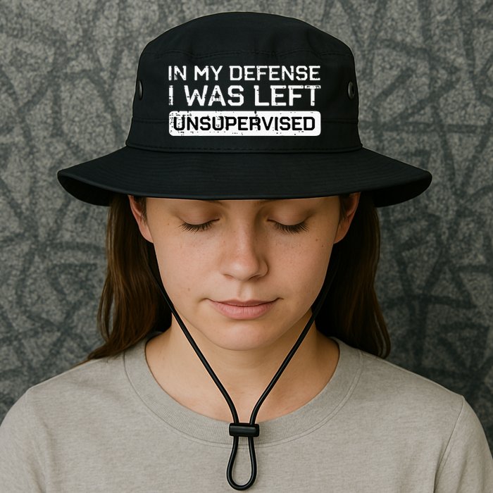 In My Defense I Was Left Unsupervised Funny Saying Bucket Hat