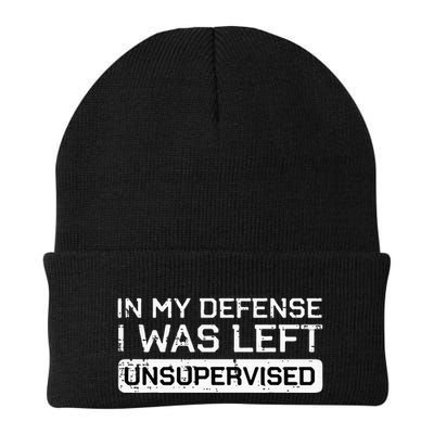 In My Defense I Was Left Unsupervised Funny Saying Beanie