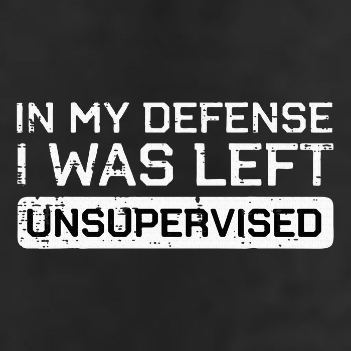 In My Defense I Was Left Unsupervised Funny Saying Crop Fleece Hoodie