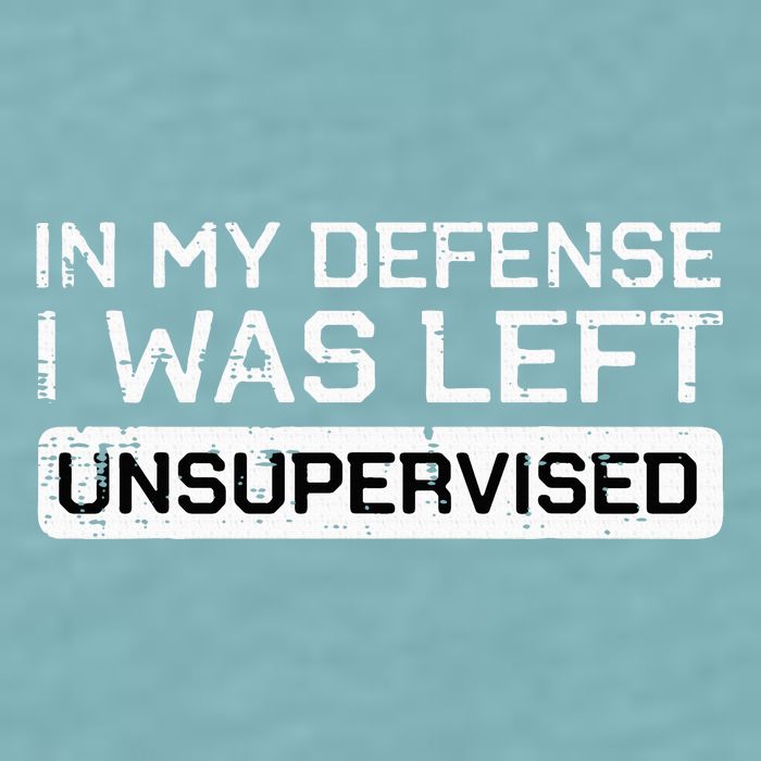 In My Defense I Was Left Unsupervised Funny Saying Sueded Cloud Jersey T-Shirt