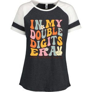 In My Double Digits Era 10th Birthday Enza Ladies Jersey Colorblock Tee